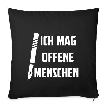 Chirurg Geschenk Medizin Doktor Doc Arzt Sprüche - Sofakissenbezug 45 x 45 cm - Schwarz - Vorne