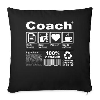coach - Sofa pillowcase 17,3'' x 17,3'' (45 x 45 cm) - black - Front