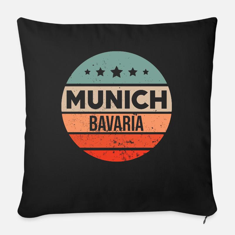 München - Sofakissenbezug 45 x 45 cm - Schwarz