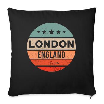 Londres - Housse de coussin décorative 45 x 45 cm - noir - Devant