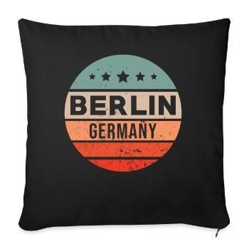 Berlin - Sofa pillowcase 17,3'' x 17,3'' (45 x 45 cm) - black - Front