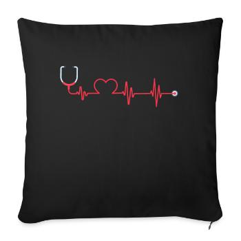 Nurse Nurse Gift Birthday Funny - Sofa pillowcase 17,3'' x 17,3'' (45 x 45 cm) - black - Front