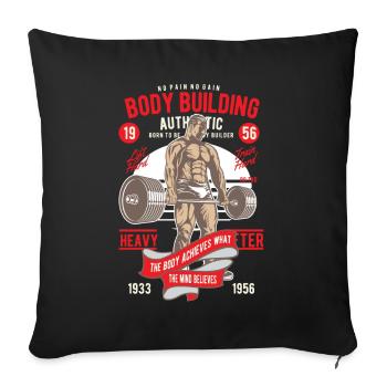 Kraftsport Retro Vintage - Bodybuilding 1956 - Sofa pillowcase 17,3'' x 17,3'' (45 x 45 cm) - black - Front