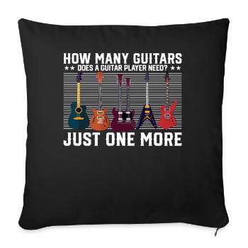 How many guitars Only another guitarist rock - Sofa pillowcase 17,3'' x 17,3'' (45 x 45 cm) - black - Front