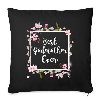 La marraine demander tante tante tante tante favorite - Housse de coussin décorative 45 x 45 cm - noir - Devant