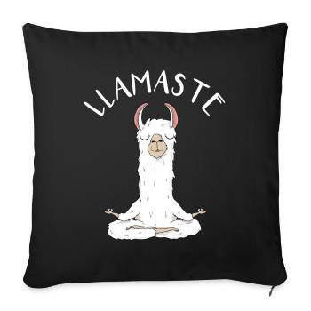 Llamaste - Funny Llama Alpaga Lovers Cadeau - Housse de coussin décorative 45 x 45 cm - noir - Devant