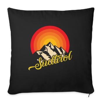 Südtirol Wandern Tiroler Italien Heimat - Sofakissenbezug 45 x 45 cm - Schwarz - Vorne