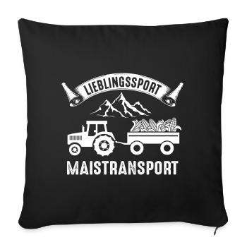 Lieblingssport Maistransport - Sofakissenbezug 45 x 45 cm - Schwarz - Vorne