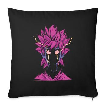 Manga Superheld Figur - Sofakissenbezug 45 x 45 cm - Schwarz - Vorne