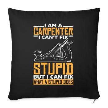 carpenter - Sofa pillowcase 17,3'' x 17,3'' (45 x 45 cm) - black - Front