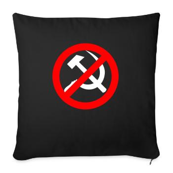 Anti Communism, Anti Socialism - Sofa pillowcase 17,3'' x 17,3'' (45 x 45 cm) - black - Front