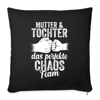 Mutter Und Tochter Muttertag - Sofakissenbezug 45 x 45 cm - Schwarz - Vorne