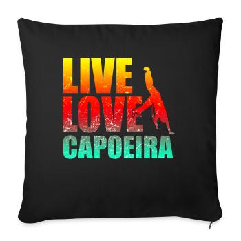 Capoeira - Sofa pillowcase 17,3'' x 17,3'' (45 x 45 cm) - black - Front