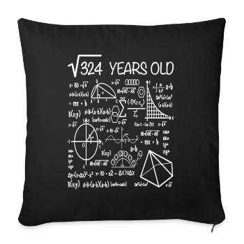 18th Birthday Mathematics Teacher Students - Sofa pillowcase 17,3'' x 17,3'' (45 x 45 cm) - black - Front