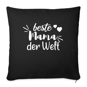 beste Mama - Sofakissenbezug 45 x 45 cm - Schwarz - Vorne