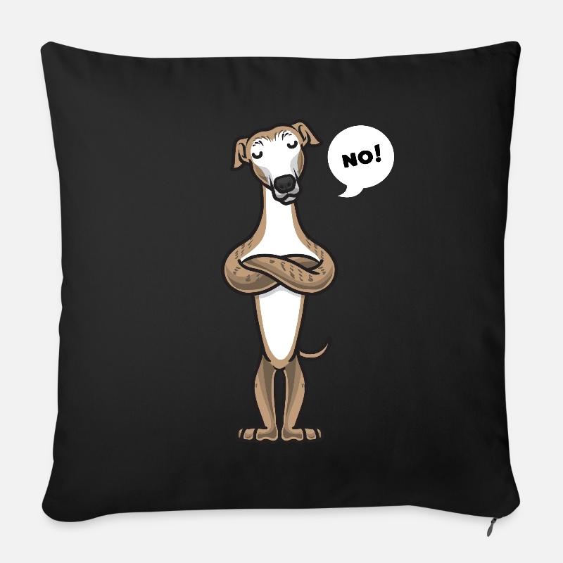 Stur Galgo Español chien drôle - Housse de coussin décorative 45 x 45 cm - noir