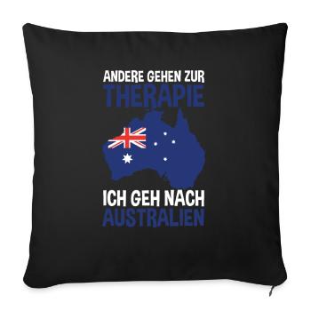 Australien - Sofakissenbezug 45 x 45 cm - Schwarz - Vorne