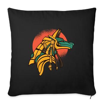 Egyptian Mythology Anubis Pyramiede Death God - Sofa pillowcase 17,3'' x 17,3'' (45 x 45 cm) - black - Front