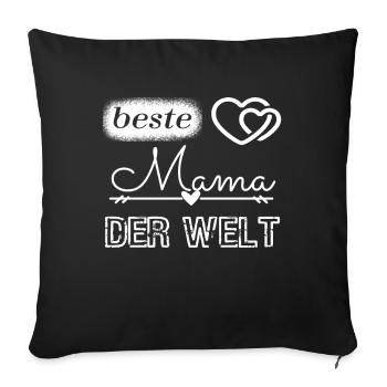 beste Mama - Sofakissenbezug 45 x 45 cm - Schwarz - Vorne