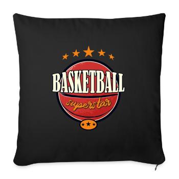 Basketball Vintage Sports Design BBall - Sofa pillowcase 17,3'' x 17,3'' (45 x 45 cm) - black - Front