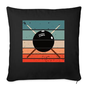 Snooker Pool & Billard Retro Vintage Style - Sofakissenbezug 45 x 45 cm - Schwarz - Vorne