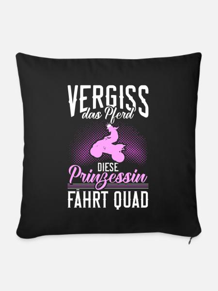 Diese Prinzessin Fährt Quad Quadfahrerin Geschenk - Sofakissenbezug 45 x 45 cm - Schwarz