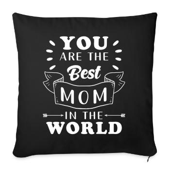 Weltbeste Mama - Sofakissenbezug 45 x 45 cm - Schwarz - Vorne