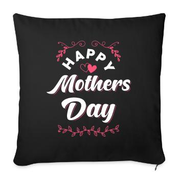 Mother's Day Mother's Day Greetings - Sofa pillowcase 17,3'' x 17,3'' (45 x 45 cm) - black - Front