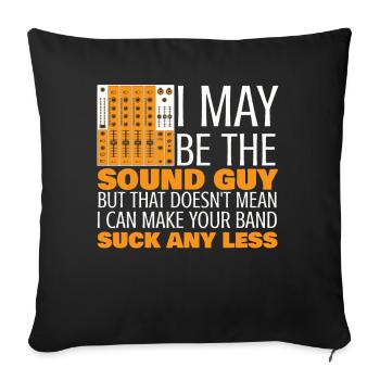 Je peux Le Son Guy Audio Engineer Music Record - Housse de coussin décorative 45 x 45 cm - noir - Devant