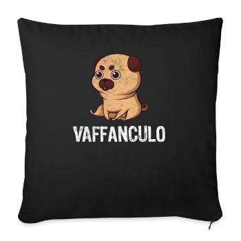 Vaffanculo Italian saying ü Italy gift - Sofa pillowcase 17,3'' x 17,3'' (45 x 45 cm) - black - Front