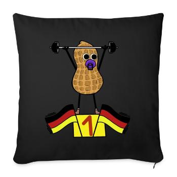 Peanut Baby Athlete Weights Training German - Sofa pillowcase 17,3'' x 17,3'' (45 x 45 cm) - black - Front