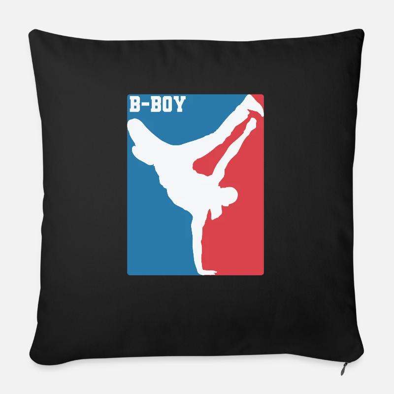 Breakdance B-Boy Hip-Hop und Funk - Sofakissenbezug 45 x 45 cm - Schwarz