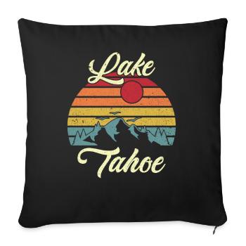 Lac Tahoe - Housse de coussin décorative 45 x 45 cm - noir - Devant