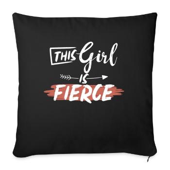 Féministe féministe - Housse de coussin décorative 45 x 45 cm - noir - Devant