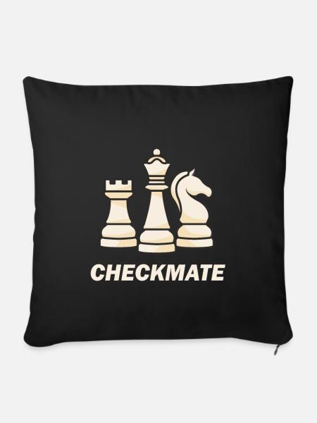Checkmate Schach Schachmatt Geschenk - Sofakissenbezug 45 x 45 cm - Schwarz