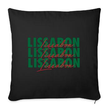 Lissabon Europa Portugal portugiesisch - Sofakissenbezug 45 x 45 cm - Schwarz - Vorne