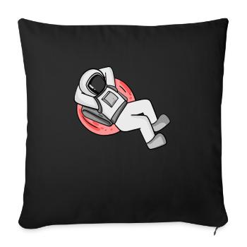 astronaut - Sofa pillowcase 17,3'' x 17,3'' (45 x 45 cm) - black - Front
