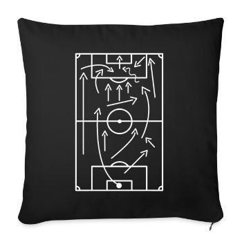 Tactiques des fans de l’équipe de football 2023 - Housse de coussin décorative 45 x 45 cm - noir - Devant