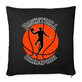 Basketballer Basketball Spieler Basketball Dunk - Sofakissenbezug 45 x 45 cm - Schwarz - Vorne