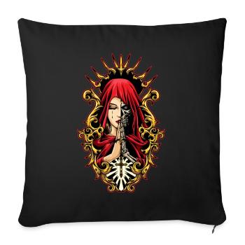 Santa Muerte pleure les morts - Housse de coussin décorative 45 x 45 cm - noir - Devant