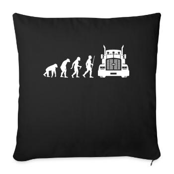 Evolution Truck Driver - Sofa pillowcase 17,3'' x 17,3'' (45 x 45 cm) - black - Front
