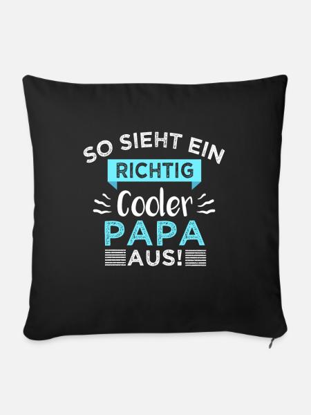 Cooler Papa - Sofakissenbezug 45 x 45 cm - Schwarz
