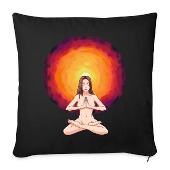 Schamane Hypnose Vision Halluzination Erleuchtung - Sofakissenbezug 45 x 45 cm - Schwarz - Vorne