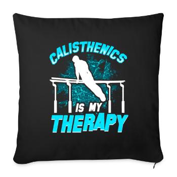 Sport amusant Calisthenics Entraînement - Housse de coussin décorative 45 x 45 cm - noir - Devant