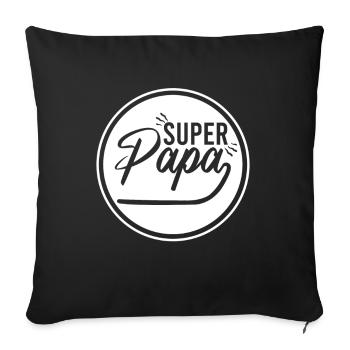 superpapa - Sofa pillowcase 17,3'' x 17,3'' (45 x 45 cm) - black - Front