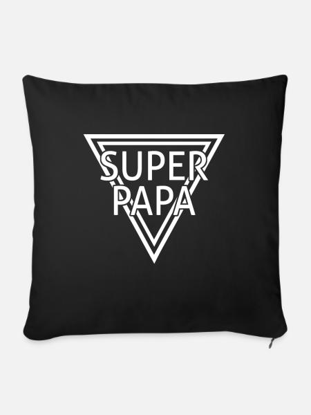 superpapa - Sofakissenbezug 45 x 45 cm - Schwarz