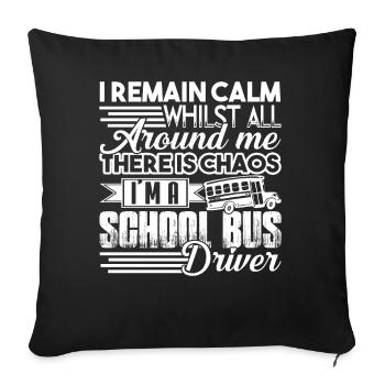 School Bus Driver I'm A School Bus Driver - Sofa pillowcase 17,3'' x 17,3'' (45 x 45 cm) - black - Front