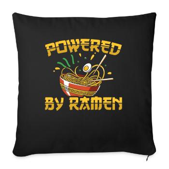 Ramen Japon Japonais Soupe de Nouilles Cadeau - Housse de coussin décorative 45 x 45 cm - noir - Devant