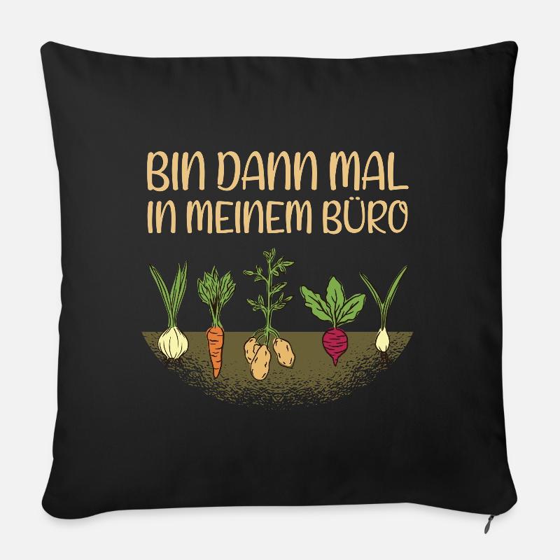 Garten Mein Büro Hobbygärtner Gärtner - Sofakissenbezug 45 x 45 cm - Schwarz