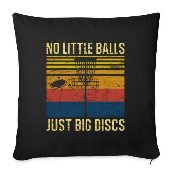 Disc Golf Retro - Sofa pillowcase 17,3'' x 17,3'' (45 x 45 cm) - black - Front